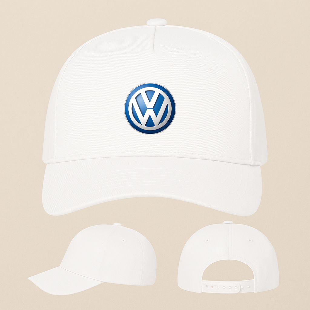VW Volkswagen Car Five Panel Twill Snapback Cap